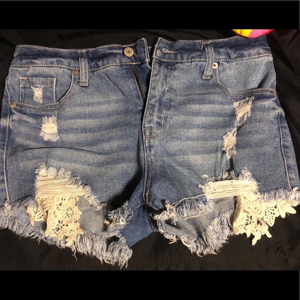 Cute lace jean shorts from TARGET.